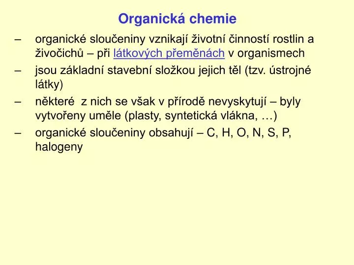 organick chemie