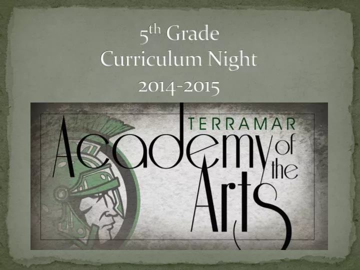 5 th grade curriculum night 2014 2015
