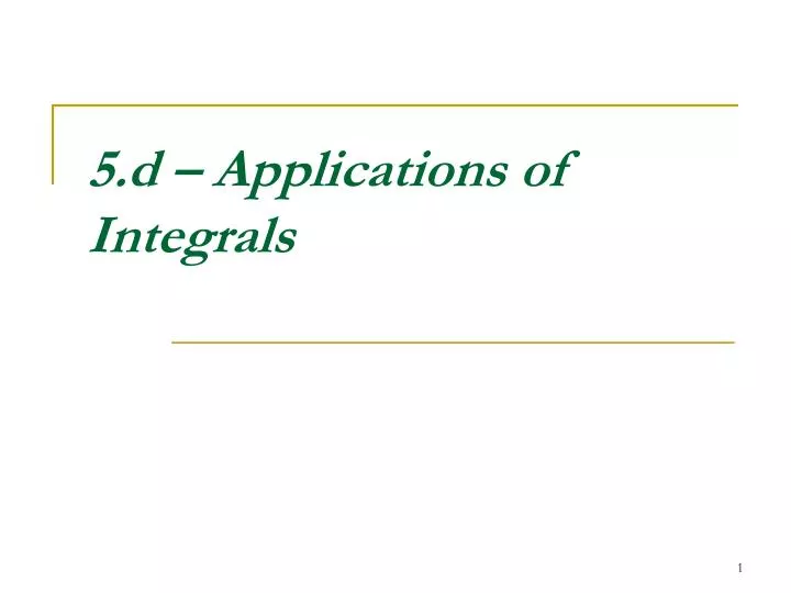5 d applications of integrals