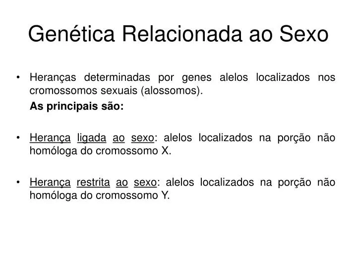 gen tica relacionada ao sexo