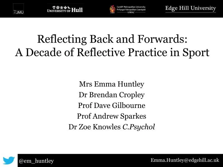 reflecting back and forwards a decade of reflective practice in sport