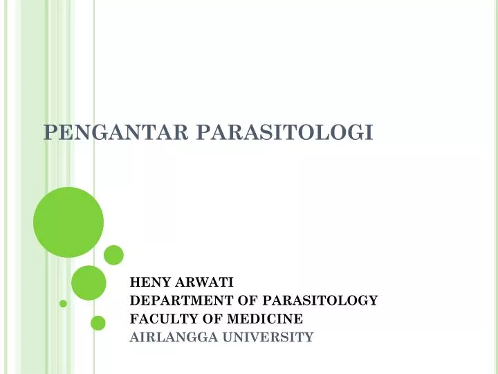 pengantar parasitologi