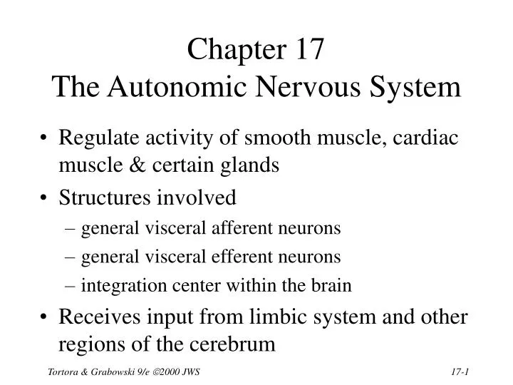 chapter 17 the autonomic nervous system