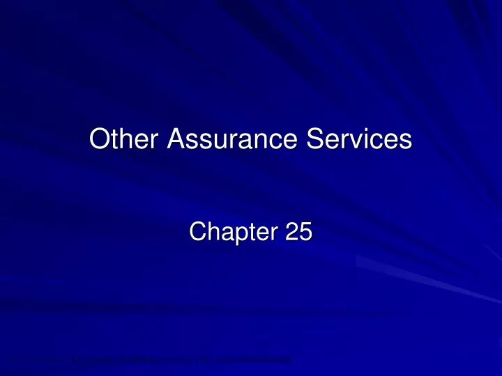 other assurance services