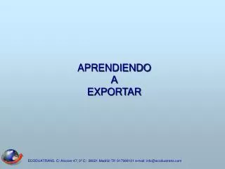 aprendiendo a exportar