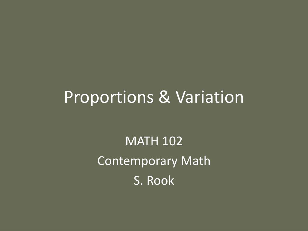 PPT - Proportions & Variation PowerPoint Presentation, free download ...