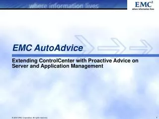 EMC AutoAdvice
