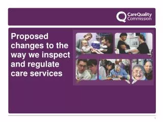 Proposed changes to the way we inspect and regulate care services