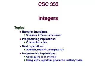 CSC 333