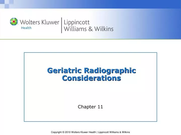 geriatric radiographic considerations