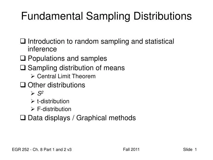 fundamental sampling distributions