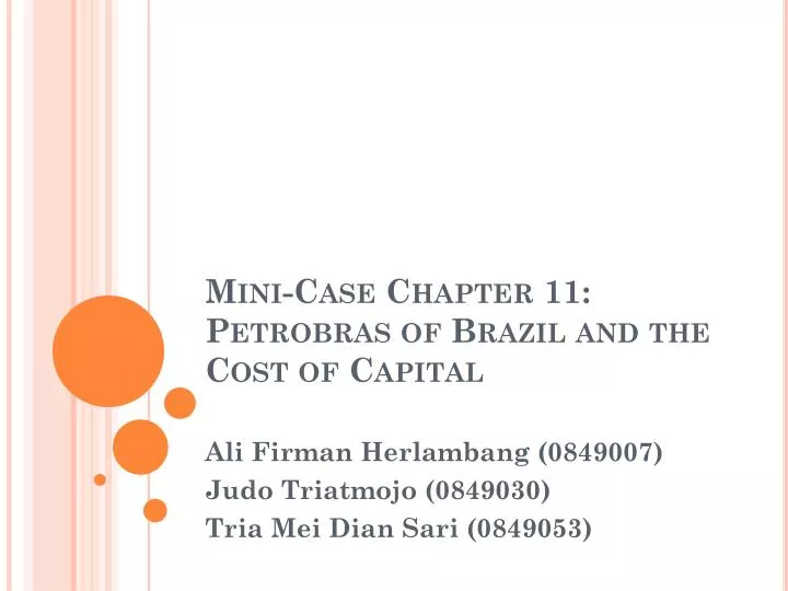 mini case chapter 11 petrobras of brazil and the cost of capital