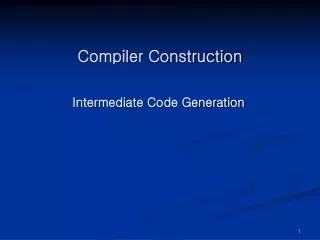 Compiler Construction