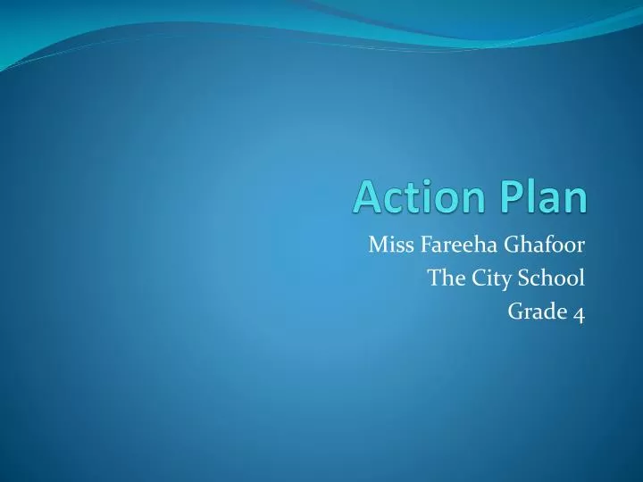 action plan