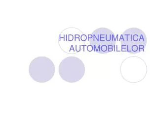 hidropneumatica automobilelor