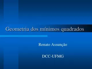 geometria dos m nimos quadrados