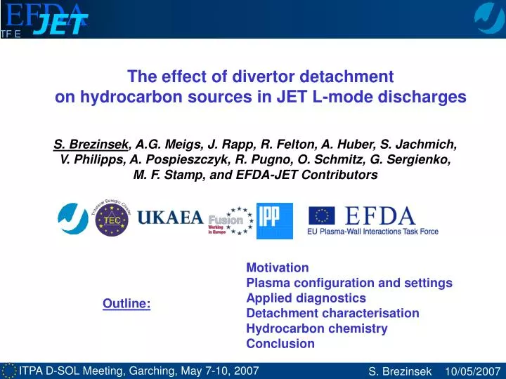 the effect of divertor detachment on hydrocarbon sources in jet l mode discharges