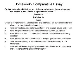 Homework- Comparative Essay