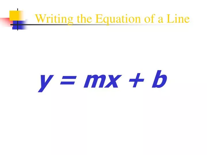 writing the equation of a line