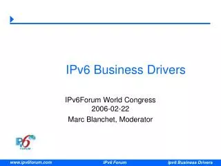 IPv6 Business Drivers