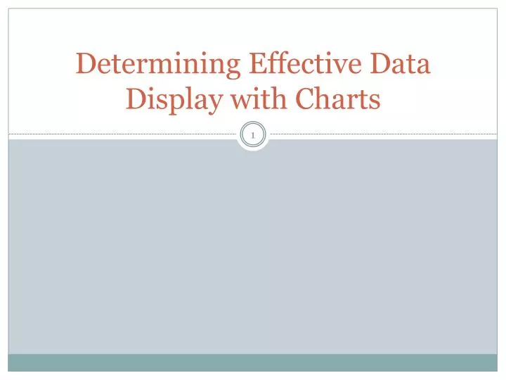 determining effective data display with charts