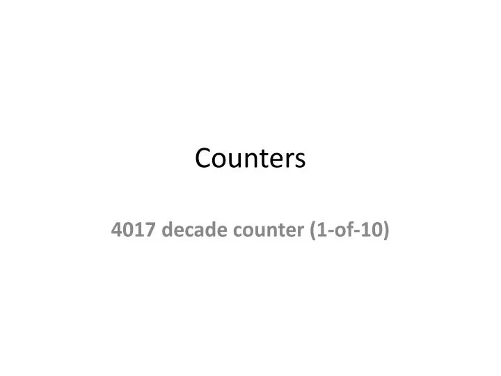 counters