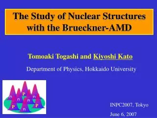 The Study of Nuclear Structures with the Brueckner-AMD