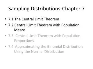 Sampling Distributions-Chapter 7