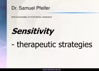 Dr. Samuel Pfeifer
