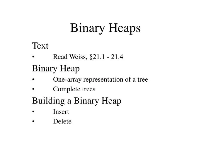 binary heaps