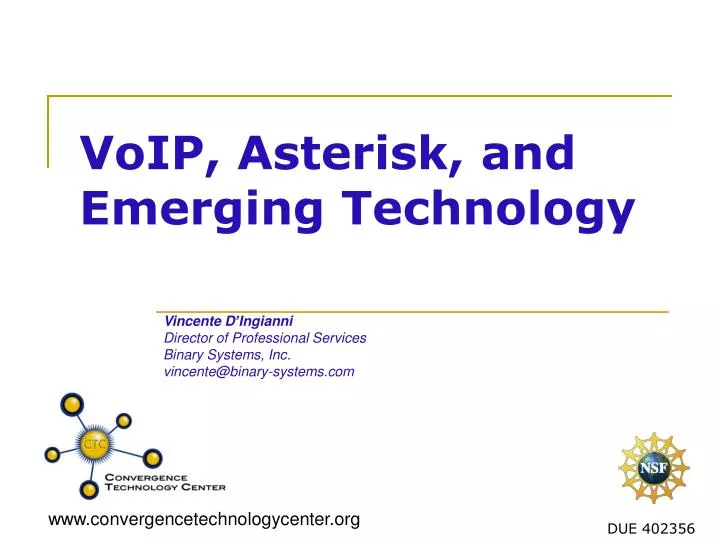 voip asterisk and emerging technology