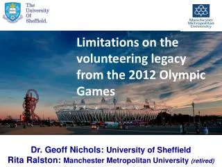 Limitations on the volunteering legacy from the 2012 Olympic Games