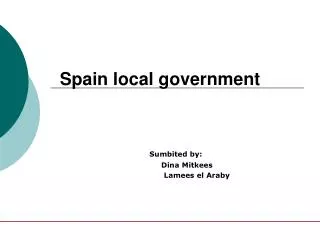 Spain local government