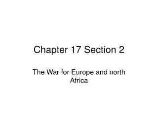 Chapter 17 Section 2