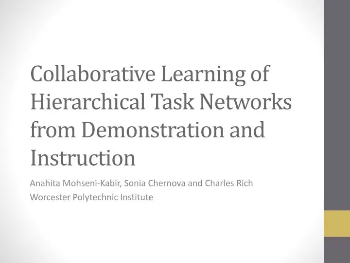 collaborative learning of hierarchical task networks from demonstration and instruction
