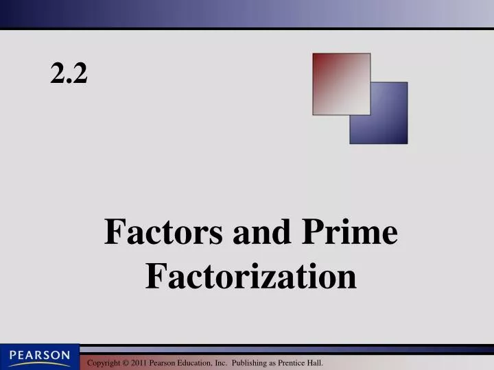 factors and prime factorization