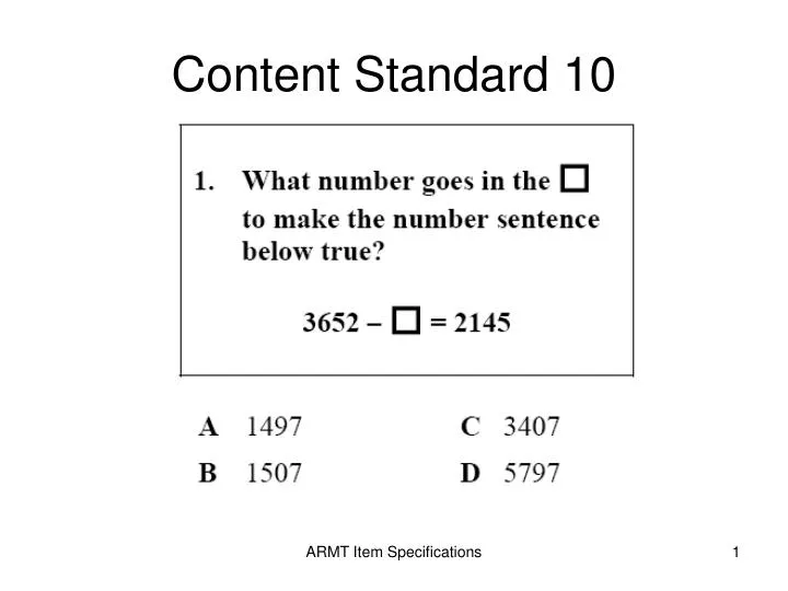content standard 10