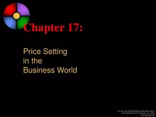 Chapter 17: Price Setting in the Business World