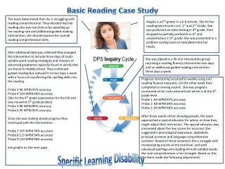 Basic Reading Case Study