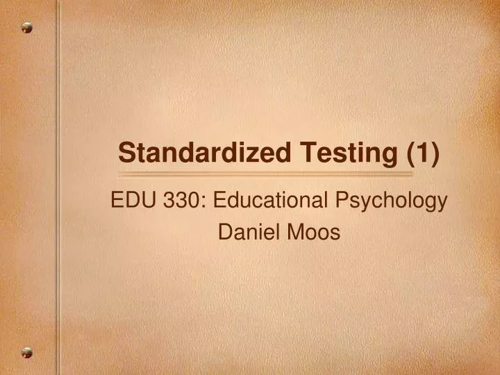 standardized testing 1