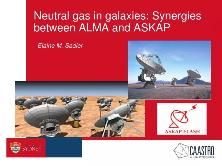 neutral gas in galaxies synergies between alma and askap