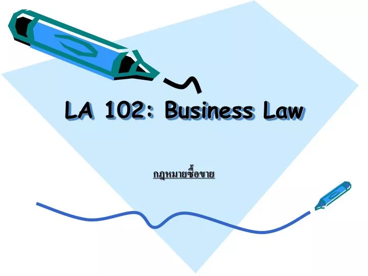 la 102 business law