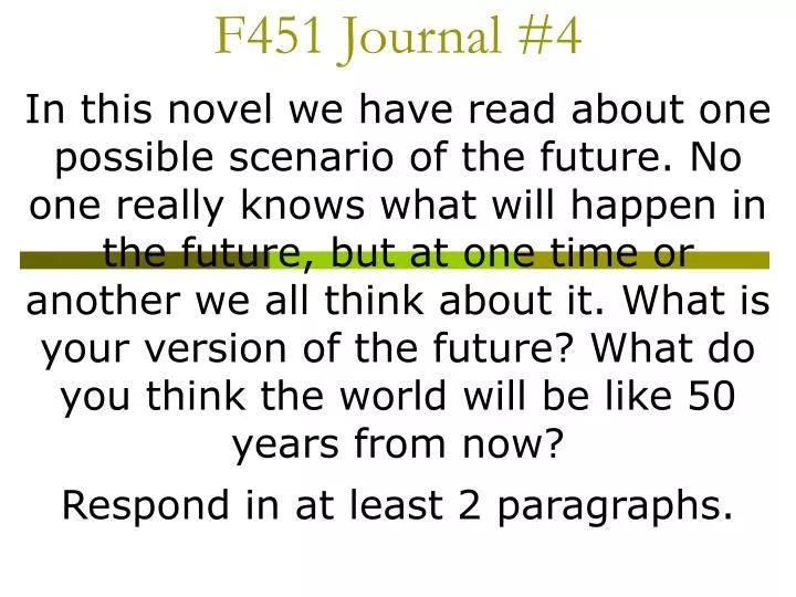 f451 journal 4