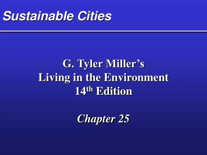 sustainable cities