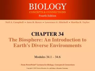 CHAPTER 34 The Biosphere: An Introduction to Earth's Diverse Environments
