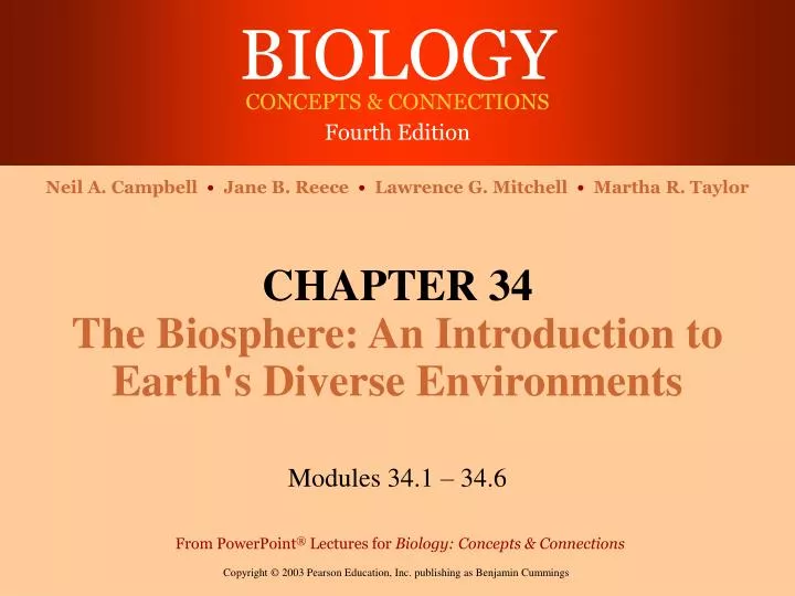 chapter 34 the biosphere an introduction to earth s diverse environments