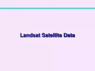 Landsat Satellite Data