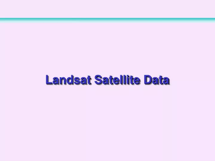landsat satellite data