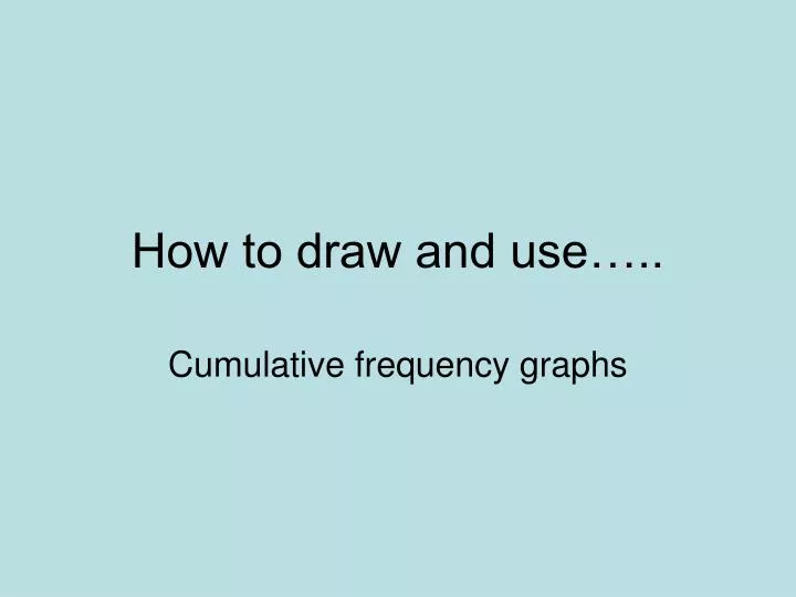 how to draw and use