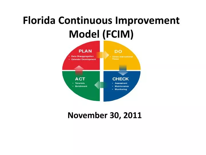 florida continuous improvement model fcim